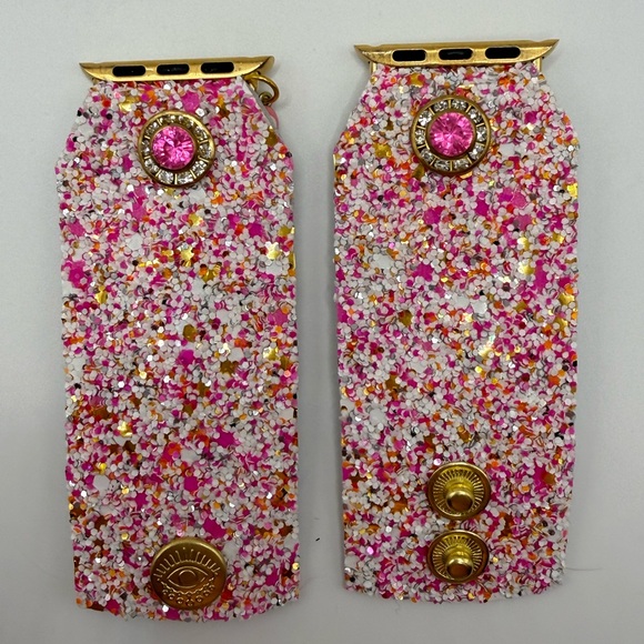 Watch Me Creations Accessories - Watch Me Creations Pink Confetti Glitter Apple Watch Band